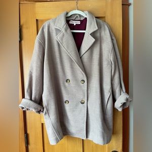 Free People Blazer Double Breast Tan with pockets